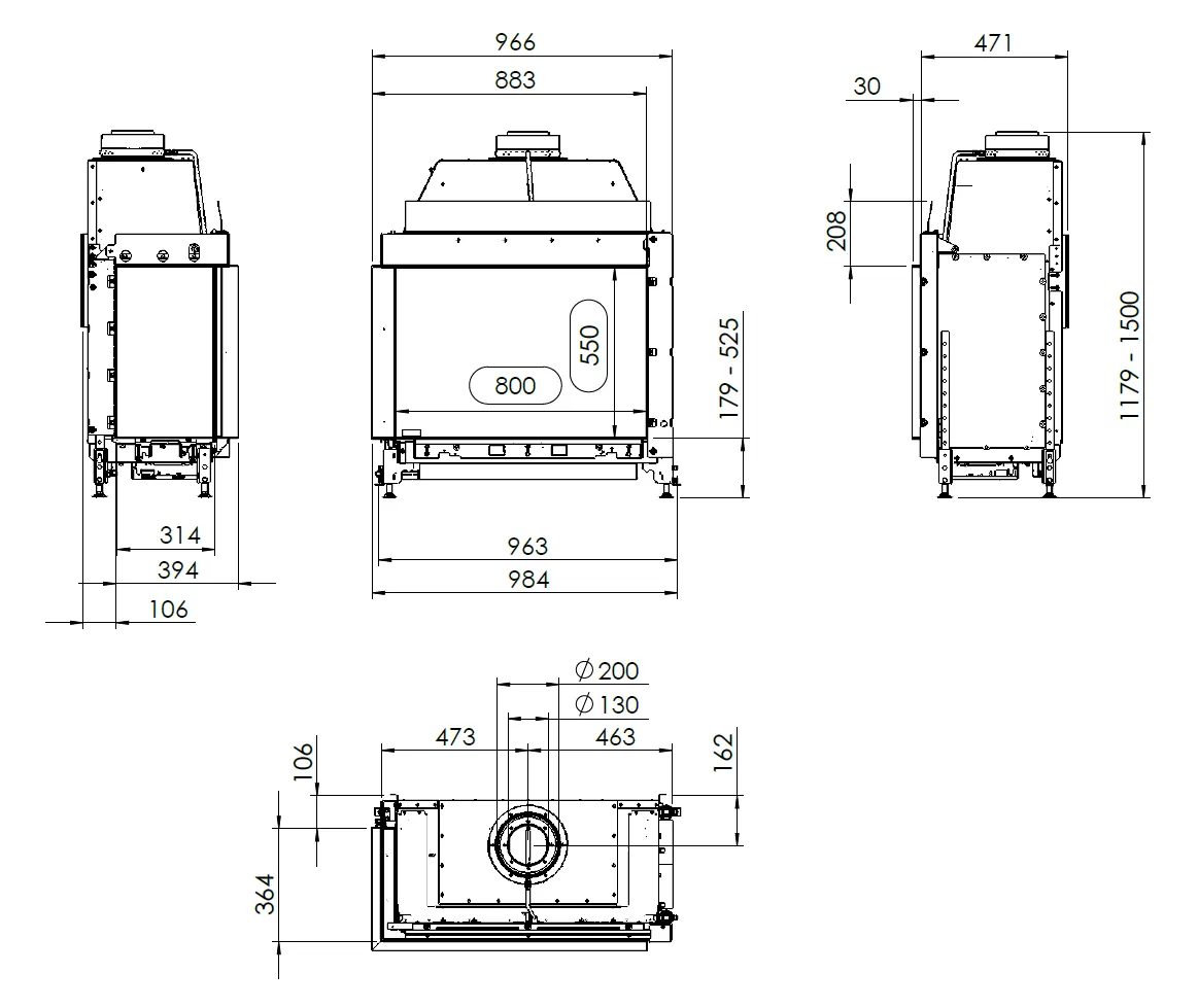 Топка Kalfire GP80/55CL | Официальный дилер КПД плюс